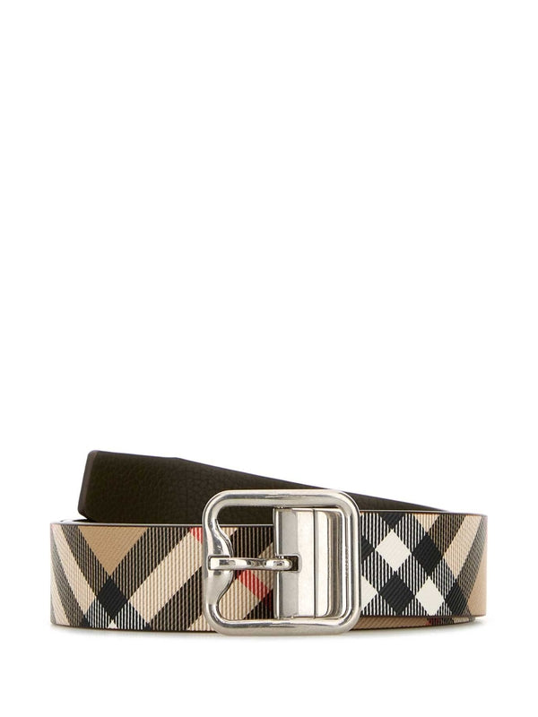 Metal Buckle Check Belt