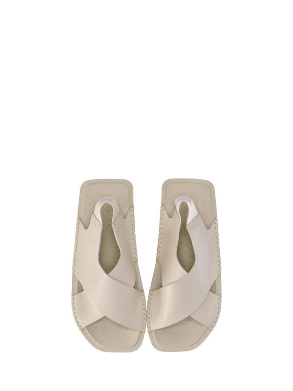 White Criss-Cross Sandals