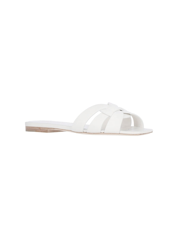 Saint Laurent White Slides
