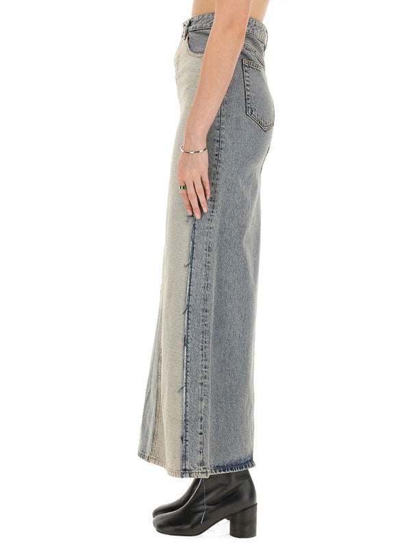 5-pocket Denim Long Skirt