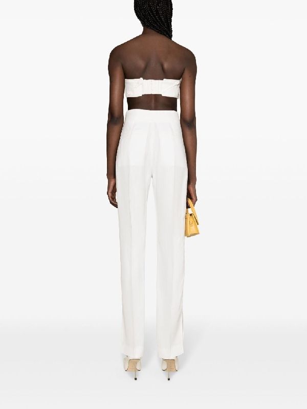 White Slit Hem
  Pants