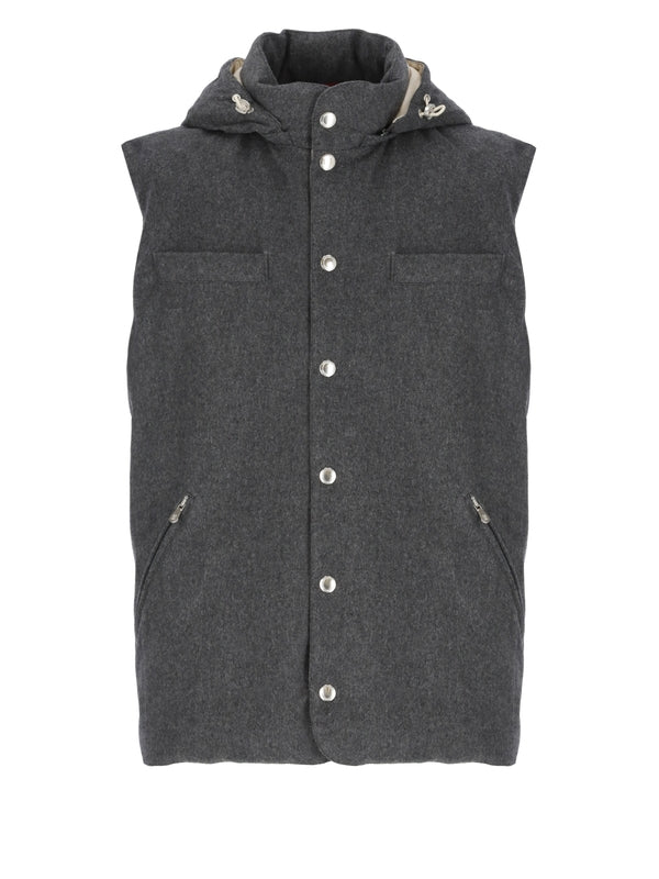 Drawstring Hooded Vest