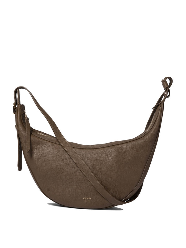 Logo Lettering Leather Shoulder Bag