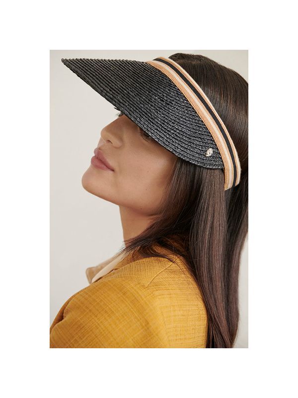 Bianca Raffia Visor Hat