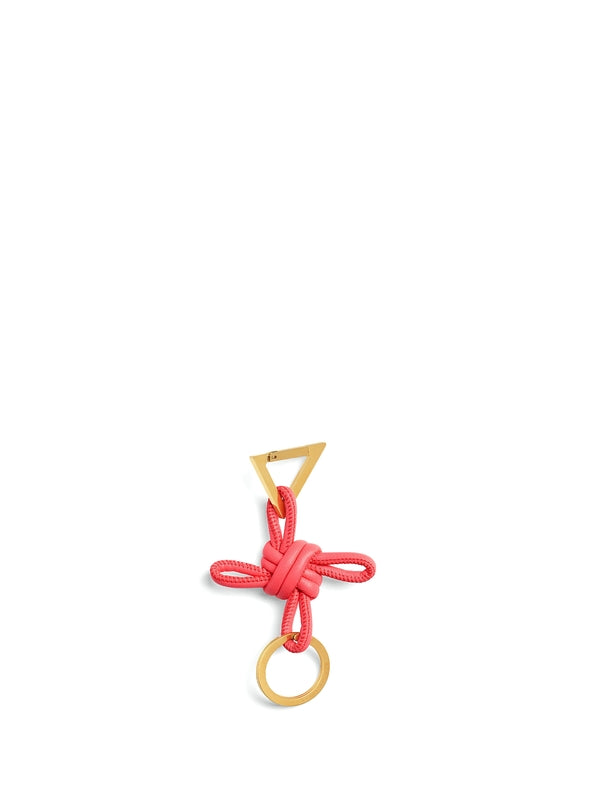 Triangle Charm Leather Keyring