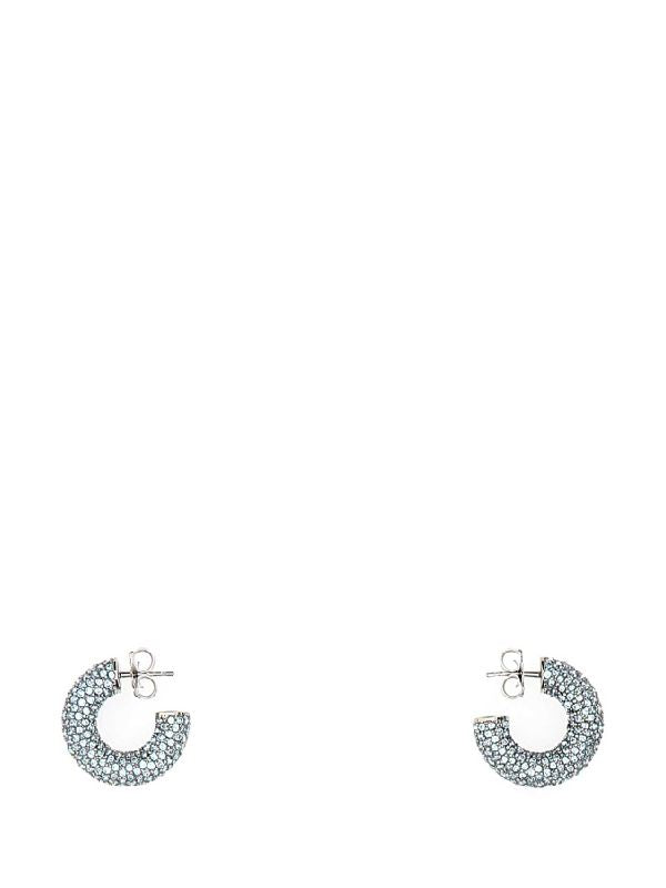 Cameron Hoop Stone Earrings