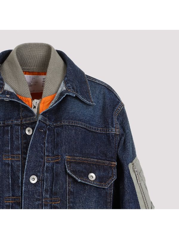 Bomber Layered Denim Jacket