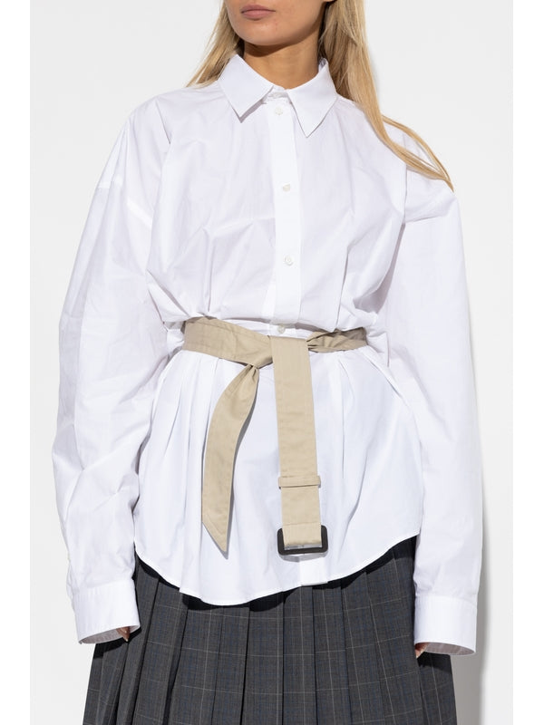 Waist Belt Cotton Shirt