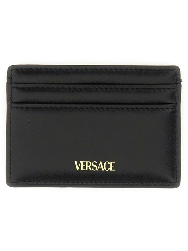 Medusa Logo Leather Card Holder