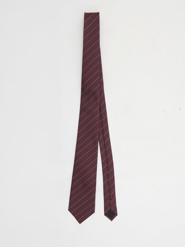 Diagonal Stripe Silk Tie