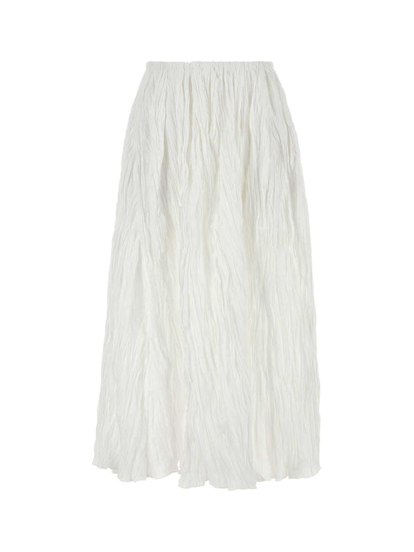 White Gathering Skirt