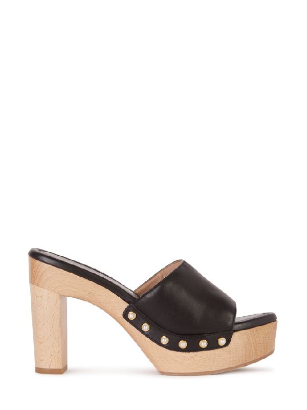 Wood Clog Sandal Heel