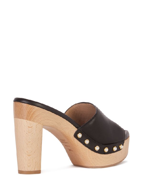 Wood Clog Sandal Heel