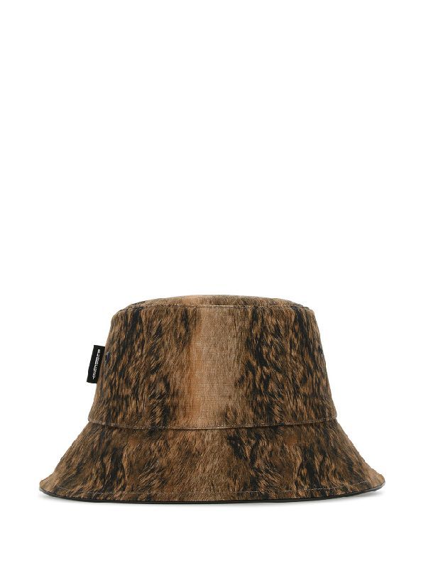 Fur Printing Reversible Bucket
  Hat