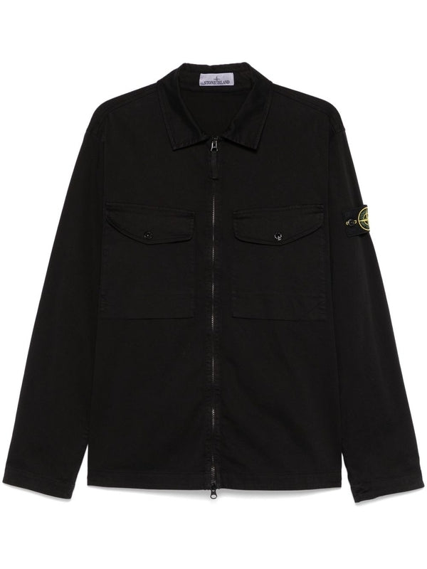 Wappen Patch Cotton Shirt Jacket