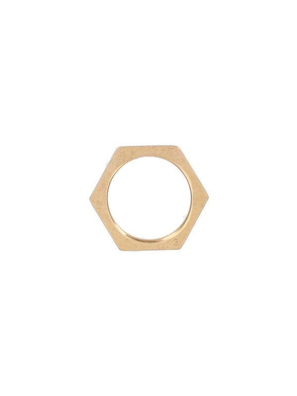 Number Logo Nut Gold Ring