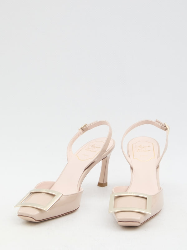 Trompette Leather Slingback Heels