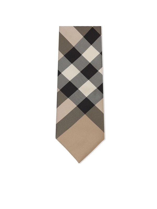 Check Pattern Silk Necktie