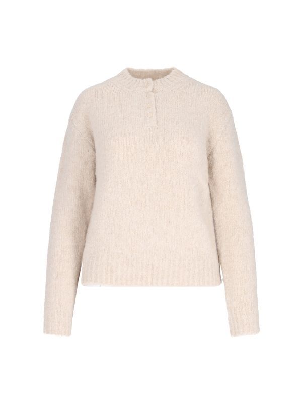 Wool Blend Henry Neck Knit