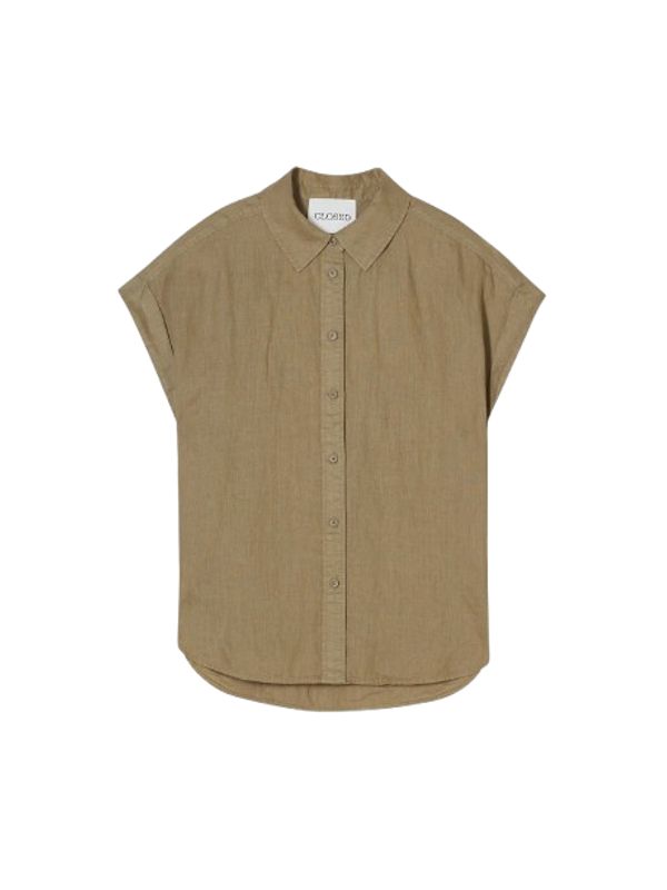 Roll-Up Sleeve Linen Short
  Sleeve Shirt