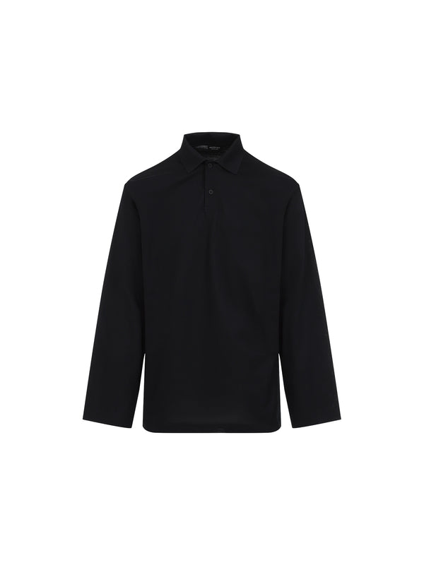 Long Sleeve Cotton Polo Shirt