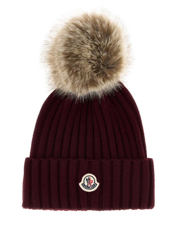 Moncler Burgundy Beanies