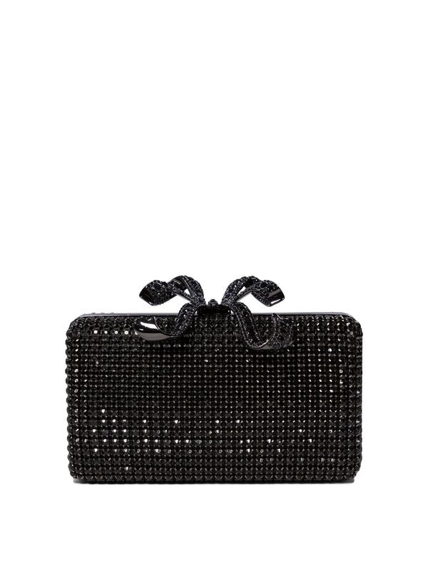 Crystal Bow Detail Clutch Bag