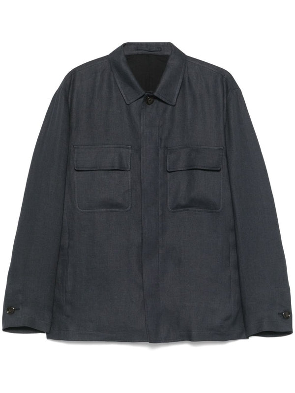 Chest Flap Pocket Linen Shirt