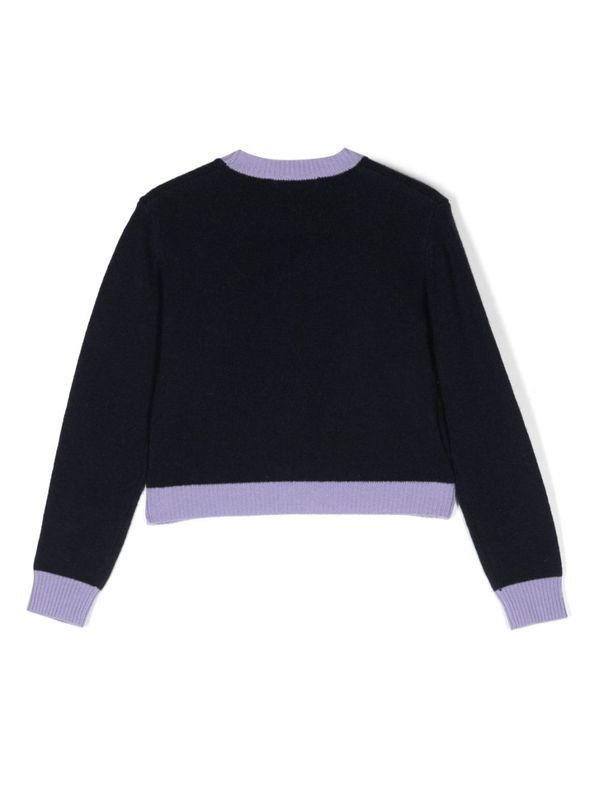 Logo Jacquard Wool Cashmere Knit