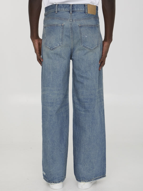 Washed Denim Pants