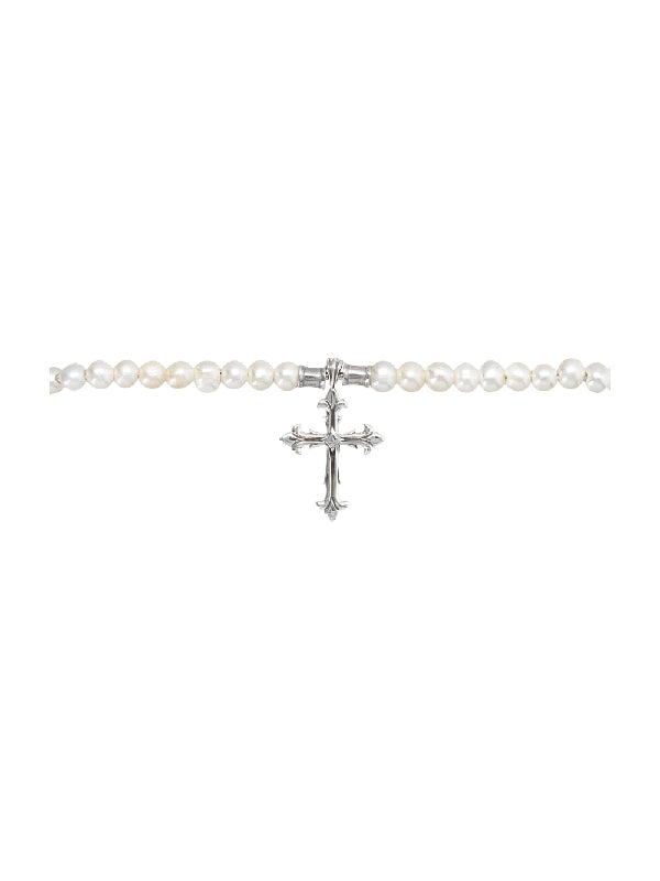 Cross Pendant Pearl Necklace