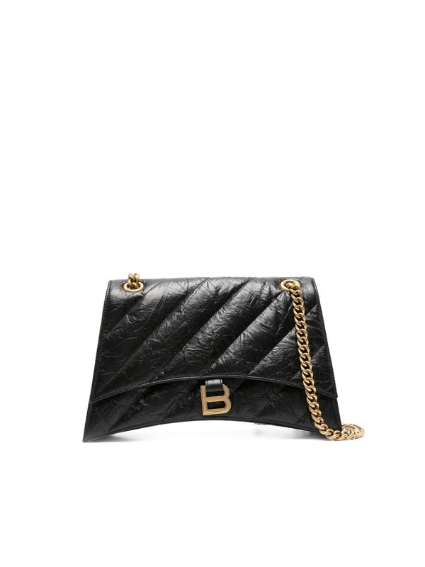 BALENCIAGA - Balenciaga Crush Medium Black Crossbody & Shoulder Bags - Jente