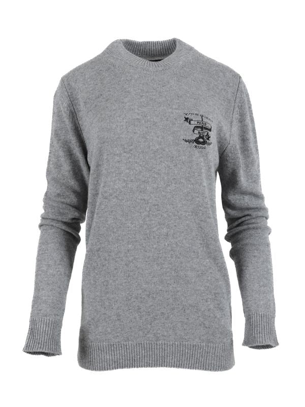 ロゴジャカードウールブレンドセーター