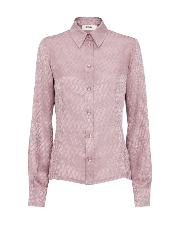 Allover FF Jacquard Silk Shirt