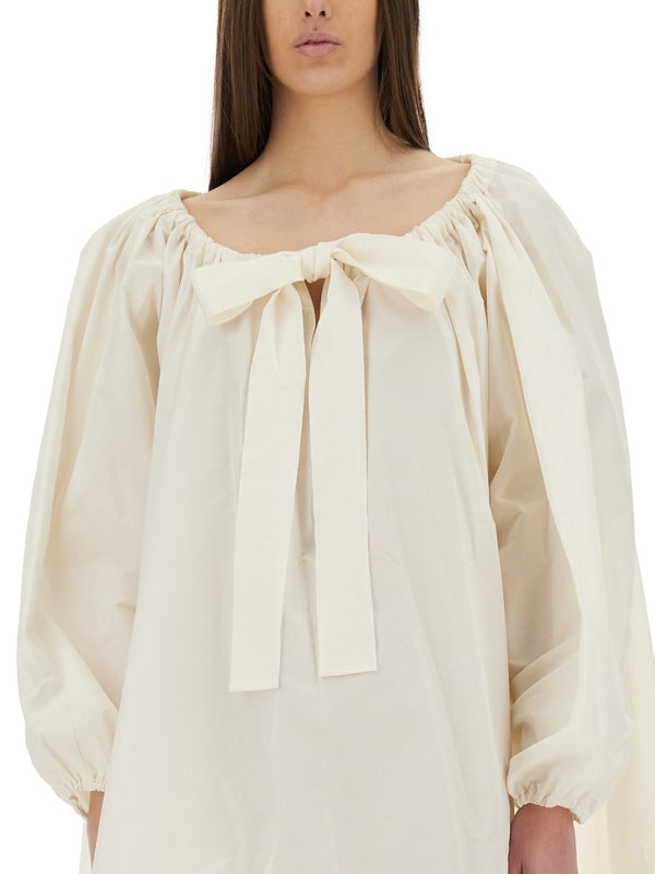 Drawstring Ruffle Hem Dress