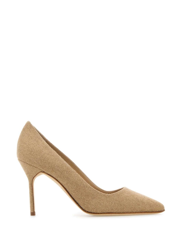 Beige Fabric Pumps