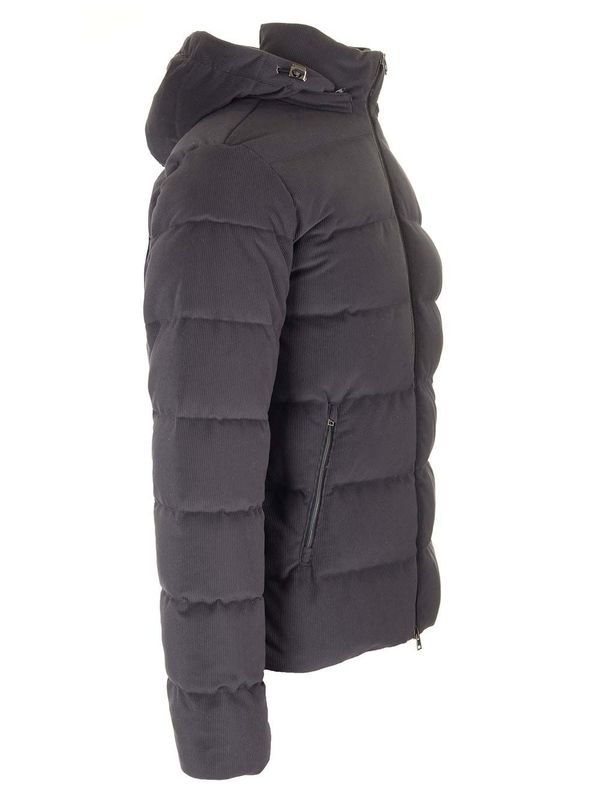 Corduroy Hood Down Padded Jacket