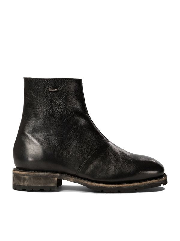 Engine Leather Ankle Boots