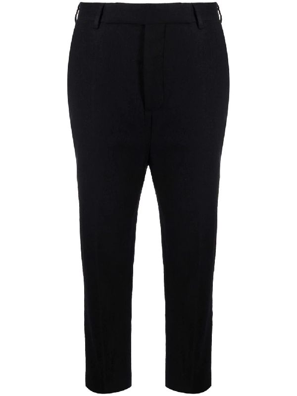 Black Crop Trouser Pants