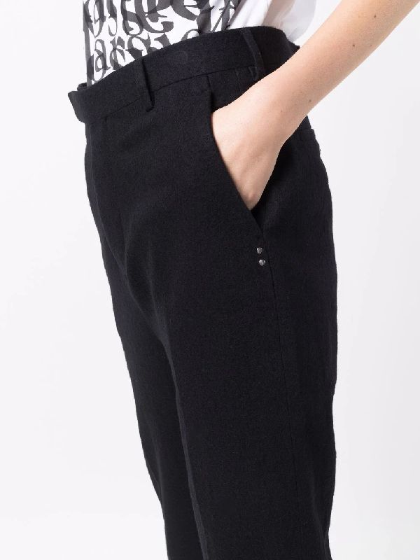 Black Crop Trouser Pants