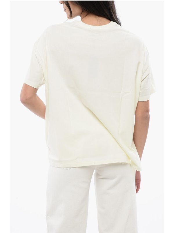 Crew Neck Cotton Cashmere Short Sleeve T-shirt