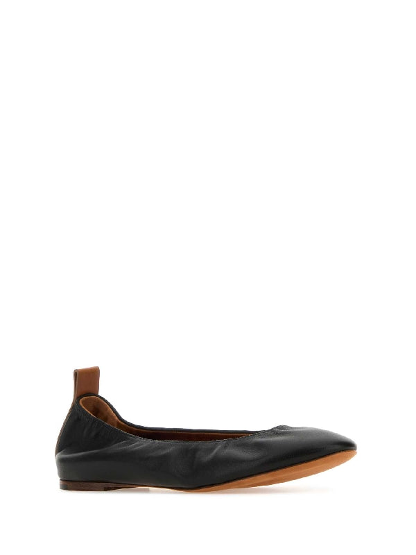 Smooth Leather Ballerina Shoes