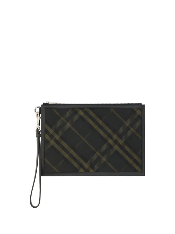 Check Pattern Clutch Bag