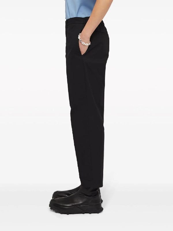 Black Straight Cotton Pants