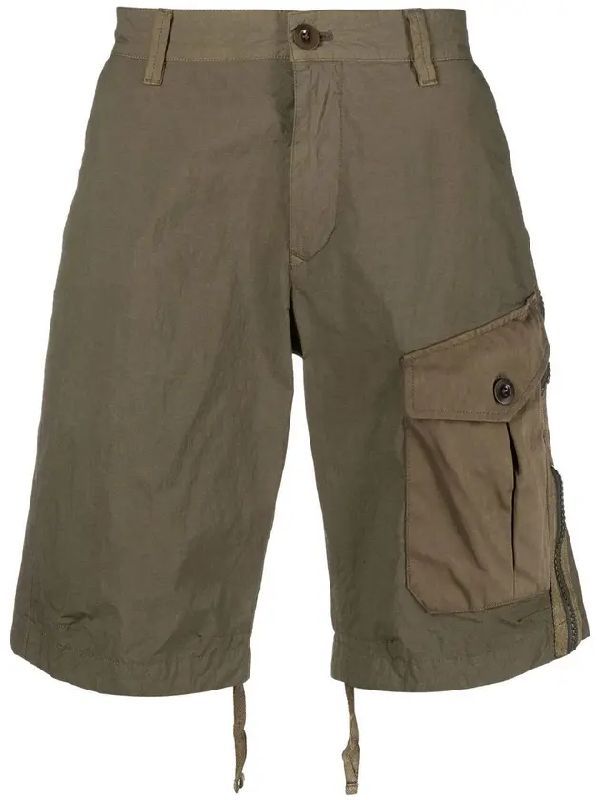 Zipper Insert String Hem
  Bermuda Shorts