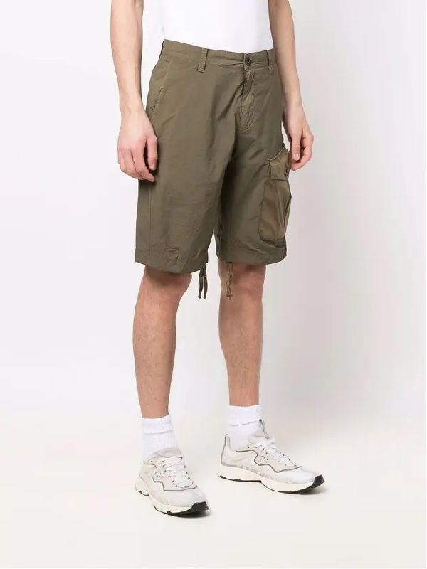 Zipper Insert String Hem
  Bermuda Shorts