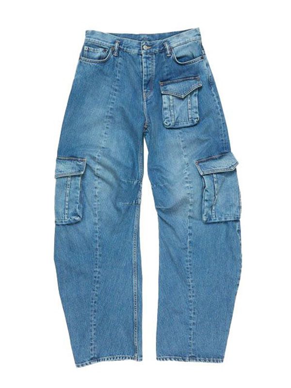 Wide Cargo Denim Pants