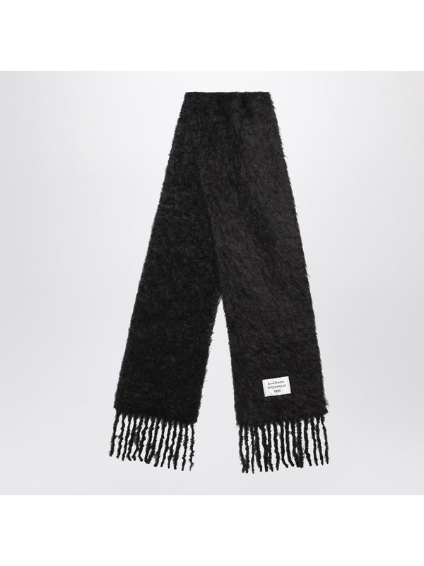 Acne Studios Black Wool Mufflers