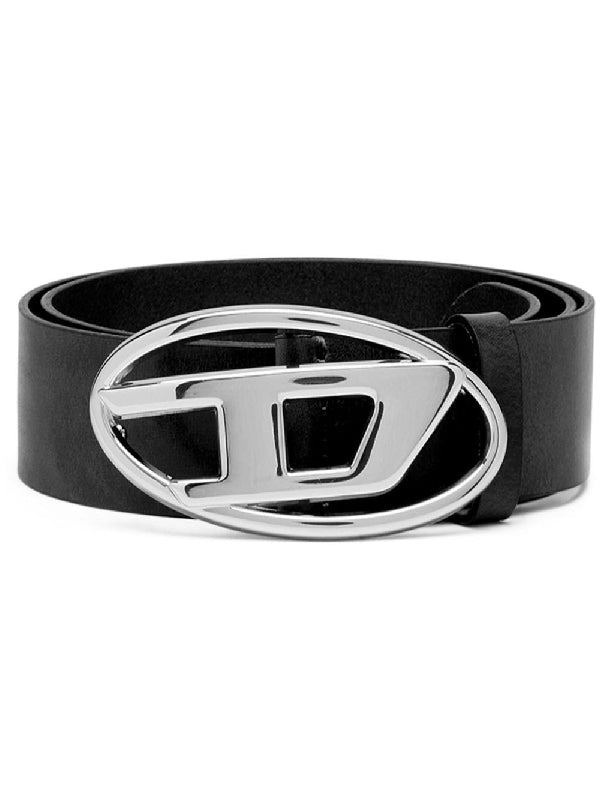 B 1dr Logo Buckle Leather Belt