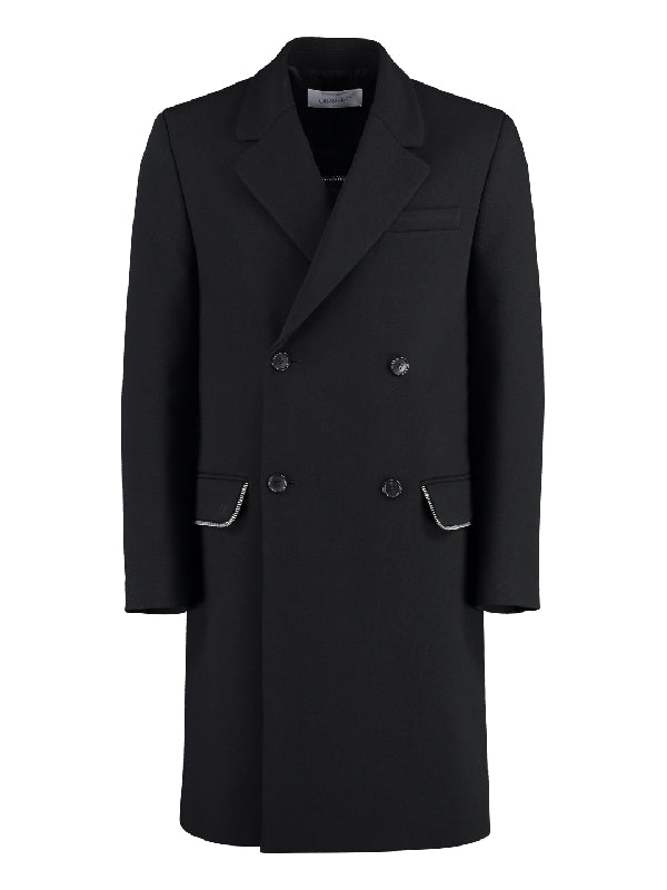 Zipper Detail Double Coat